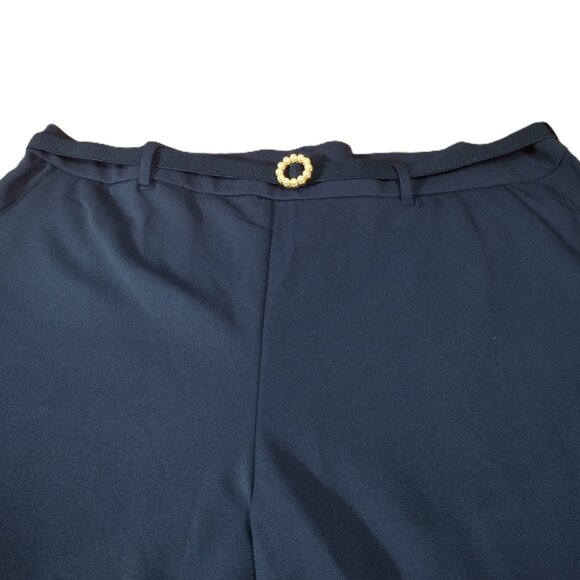 Christian Siriano Pull-on Belted Pants w/Pockets, Size 2X, Medieval Blue - Picture 4 of 8